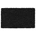 Vdomus Soft Microfiber Shag Bath Rug, Extra Absorbent and Comfortable, Anti-Slip,Machine-Washable Large Bathroom Mat (Black, 32'' X 20'')