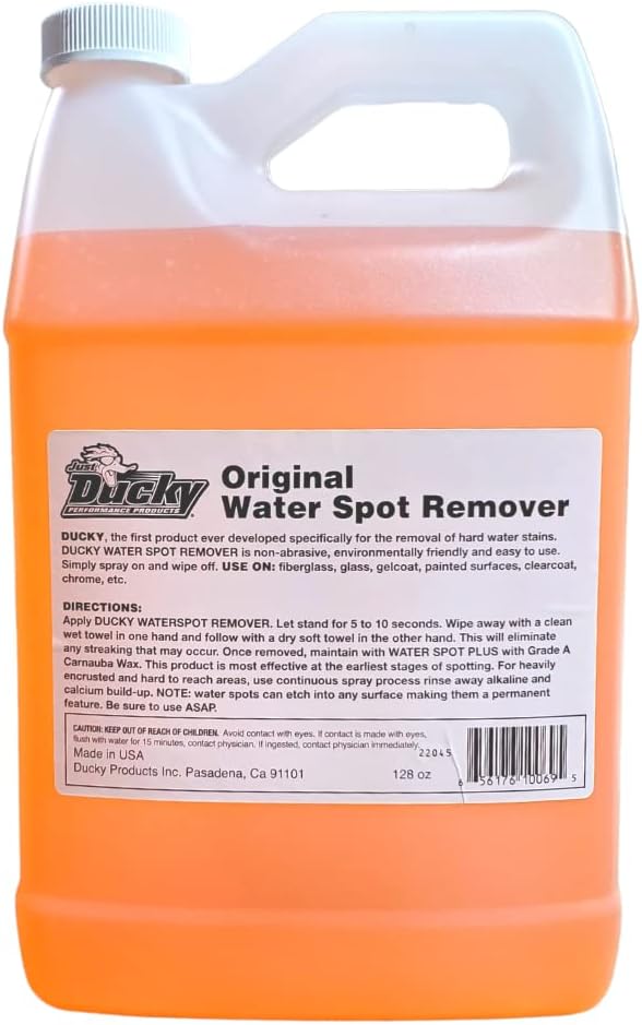 DUCKY PRODUCTS Original Water Spot Remover: Spray for Boat, Car, Motorcycle & RV Exterior Detailing, 128 oz product image