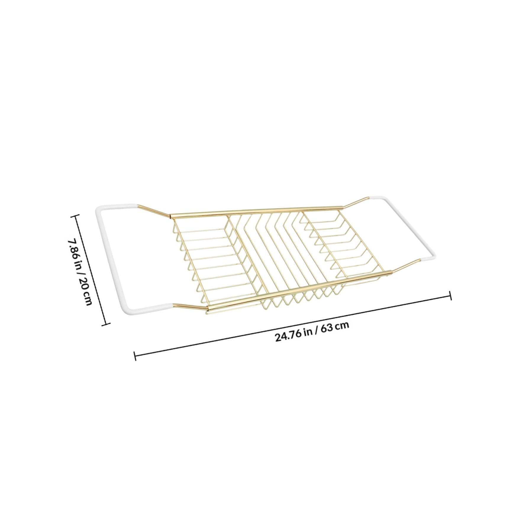 Scaffale Telescopico e Portatile per Bagno in Acciaio Inossidabile Oro Design Antiscivolo Mensola Estensibile per Vasche da Bagno e Doccia