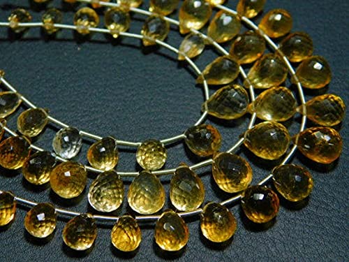 Gouttes en citrine de qualité AAA pour sublimer vos créations de colliers et bracelets artisanaux