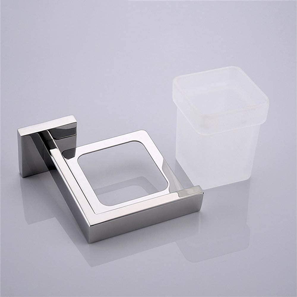 Soporte para cepillo de dientes cuadrado cromado montado en la pared de acero inoxidable soporte para cepillo de dientes accesorio de baño