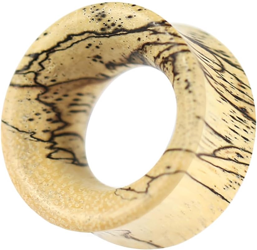 Natural Tamarind Wood Double Flared Tunnel Gauge Ear Stretcher Saddle Plug Body Piercing Jewelry