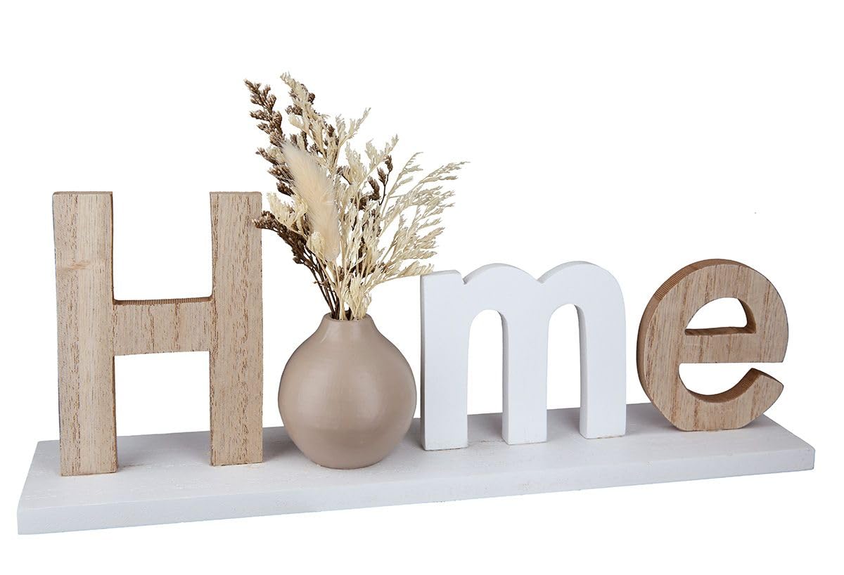 GILDE 1x Deko Aufsteller Schriftzug Home aus Holz, 30 x 11x 6cm