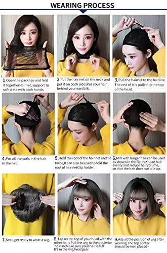 Aiko Pro Korean Fashion 13 Inch Straight Short Bob Wig For Women, Natural Shoulder-Length Straight Synthetic Short Lolita Cosplay Wigs With Bangs For Cosplay And Daily Wear D123 Black & White #TOP6