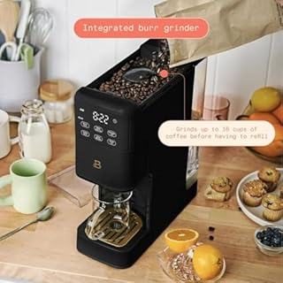 Single Serve Coffee Maker with Built-In Burr Grinder, 6 Cup Sizes, 3 Strengths and 64oz Reservoir for Custom Brewing (Black Sesame)