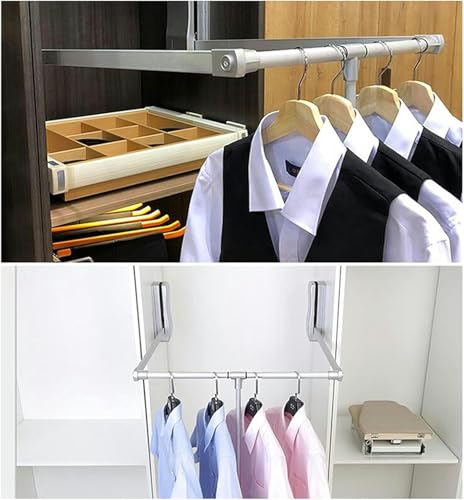 Pull down heavy duty lift closet bar pour armoire dressing moderne - 4