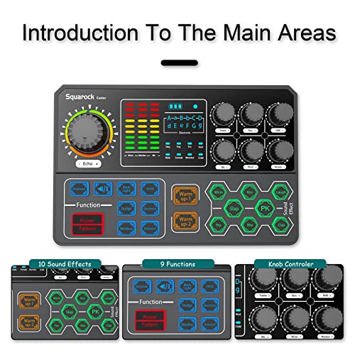 Podcast Equipment Bundle Audio Interface Sound Mixer All-In-One With 3.5Mm Condenser Microphone Strong Microphone Stand Set For Live Broadcast,Recording,Gaming #TOP1