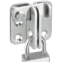 SAYAYO Shed Lock Gate Lock Door Bolt Lock for Wooden Gates, Brushed Nickel | Gate Latch Tiny Hasp for Garden Shed Cupboard Pet Cage, SUS304 Stainless Steel
