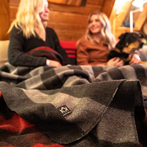 Arcturus Backwoods Wool Blanket - 4.5Lbs, Warm, Heavy, Washable, Large | Great For Camping, Outdoors, Survival & Emergency Kits (Gray Buffalo) #TOP4