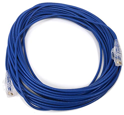 Micro Connectors Cable Patch Cat6 Ultra Slim 100 pies Azul miniatura 2