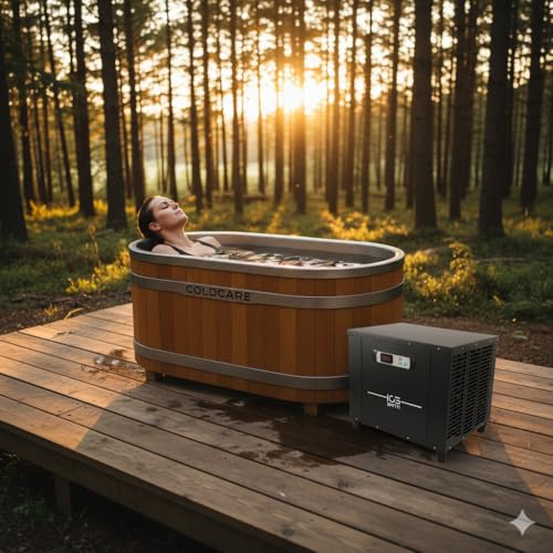 1.0 HP Ice Bath Chiller – Ultra-Fast Cooling & Powerful Filtration – Cold Plunge Recovery Machine for Home or Gym – Plug-and-Play, Low Noise, Energy Efficient