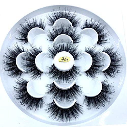 Hbzgtlad New 7Pairs 3D Mink Hair False Eyelashes Criss-Cross Wispy Cross Fluffy Length Lashes Extension Handmade Eye Makeup Tools (Mdr-16) #TOP6