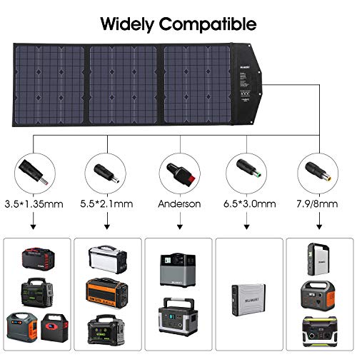 SUAOKI 100W Foldable Solar Panel Charger for SUAOKI Portable Power Station/Jackery Explorer/Goal Zero Yeti/Webetop/ROCKPALS Generator, Quick Charge 3.0, 60W Type C for Cell Phone Macbook Laptop