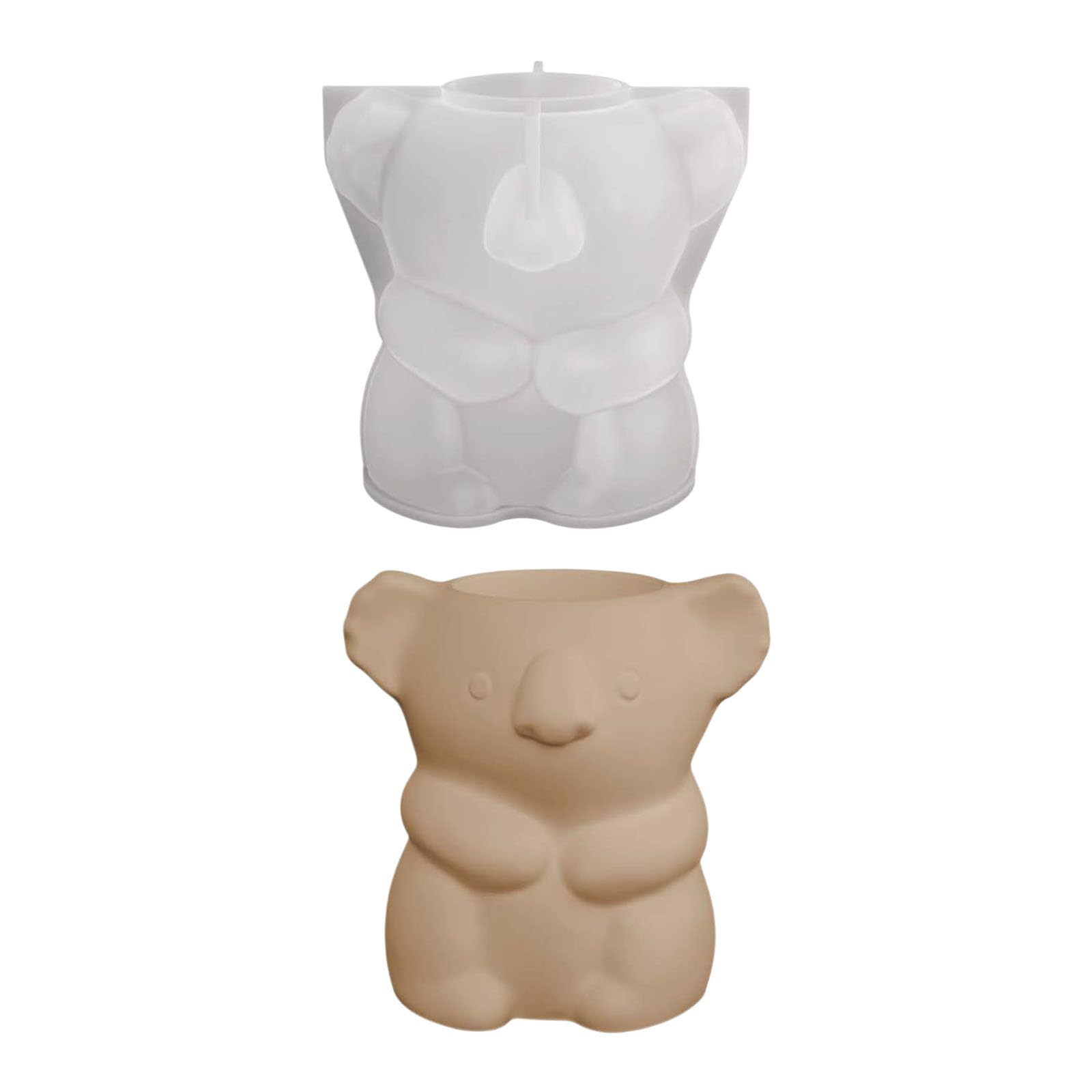 Snorvixre Sturdy Silicone Koala Planter Ideal for Resin Casting and Creative Projects Soft Silicone Koala Flower Pots