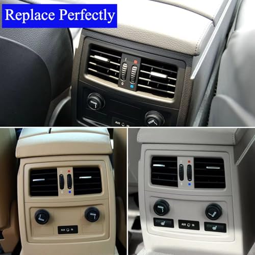 Rejilla aire acondicionado de coche trasera beige para BMW Serie 5 E60 E61 545i 550i HILLAR 6
