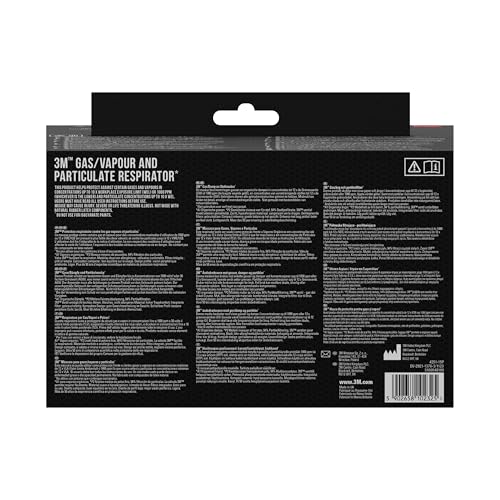 3M Atemschutzmaske mit integrierten Filtern 4255+, A2P3 Organische Dämpfe für Farbspritz-Lackierarbeiten (neu), Single