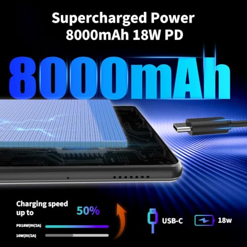 Image of Android 16 Tablet with Keyboard - 10 inch Tablet with 26GB+256GB+2TB Expand | 2026 Electronic Tablet with Gemini AI, 8-Core, 5G WiFi, 8000mAh, GPS, GMS, 2 in 1 Tablet PC with Case, Mouse, Stylus (Black)
