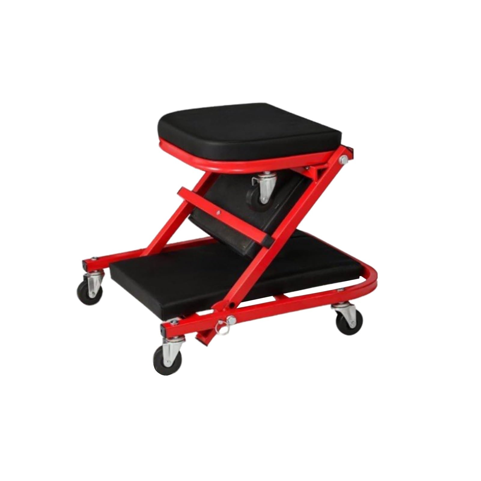 Mobilna Ławka Warsztatowa, 2 W 1, Leżanka I Stołek Dla Mechanika, Niski Profil, Możliwość Leżenia Lub Siedzenia Warsztacie Samochodowym(Color2)