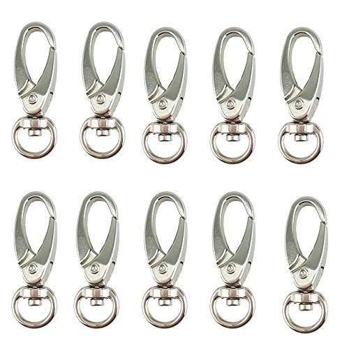 yueton?Pack of 20 D Swivel Trigger Clips Hooks Metal Key Ring Lobster Clasps