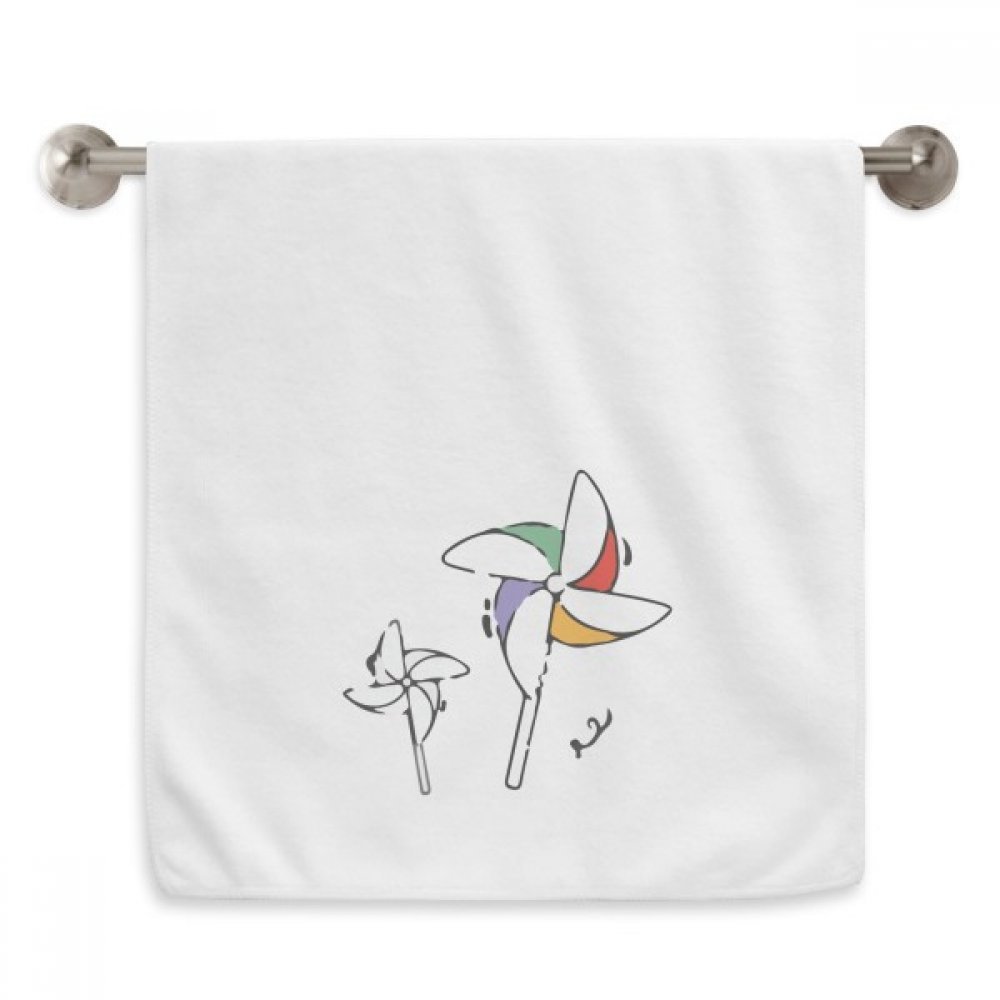 Serviette débarbouillette blanche illustration météo pour rituel beauté matin