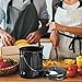 Vremi Kitchen Compost Bin for Counter or Under Sink - 1.2 Gallon Small Metal Indoor Home Apartment Eco Compost Pail for Biodegradable Organic Food Waste with Charcoal Filter - Stainless Steel - Black