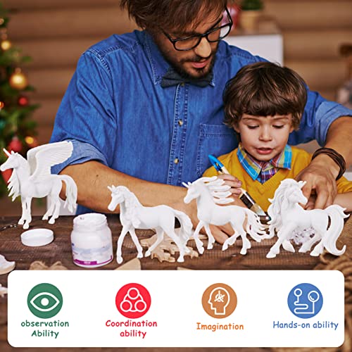 Toddmomy Paint Your Unicorn Set Diy Painting Unicorn Kit Unicorn Party Favor Decorate And Drawing 3D Toys For Kids Girl Toys Art And Craft Set #TOP2