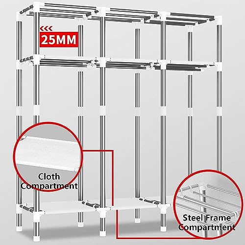 Armario ideal para dormitorio de invitados que busca organizar ropa con baldas de tela 4