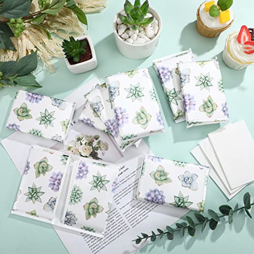 Image of Geyee 50 Pack Travel Tissue Packets Facial Paper Napkins, Succulent