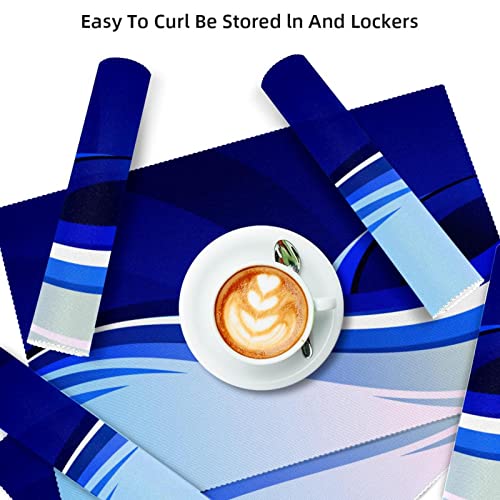 Sets de table vagues bleues abstraites napperons de qualité supérieure x6