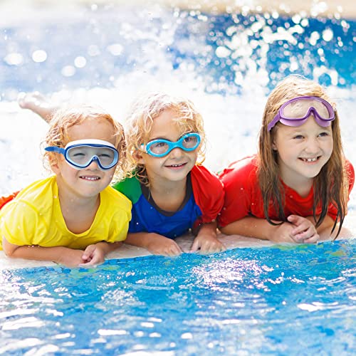 10 Pack Kids Swimming Goggles Wide Vision Swim Goggles For Child Kids Waterproof Goggles With Nose Clips And Ear Plugs Anti Fog Anti Uv No Leak Water Pool Goggle For Children From 3 To 15 Years Old #TOP5