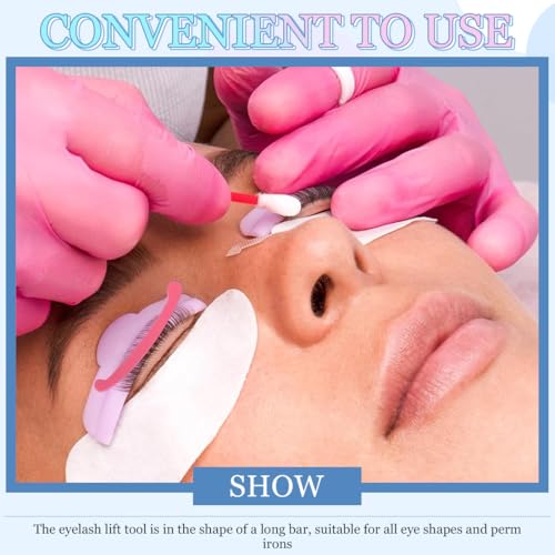 36 Stück Wimpernlift Band Silikon Wimpernlift Pads, Weiche Pads Stäbe Wiederverwendbare Perm Band Wimpernlifting Kompensator, Wiederverwendbare Wimpernlift-Schilde, Wimpernlift-Pads (Rosa, Blau)