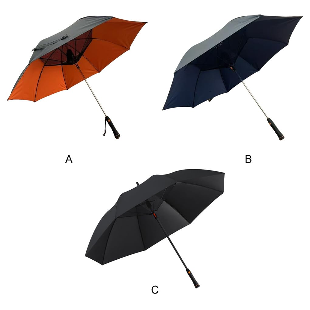 Wasserdichter UV Sonnenschirm mit 8 Streben und 3 Blatt für kühle Luft – ideal für sommerlichen Sonnenschutz am Strand.