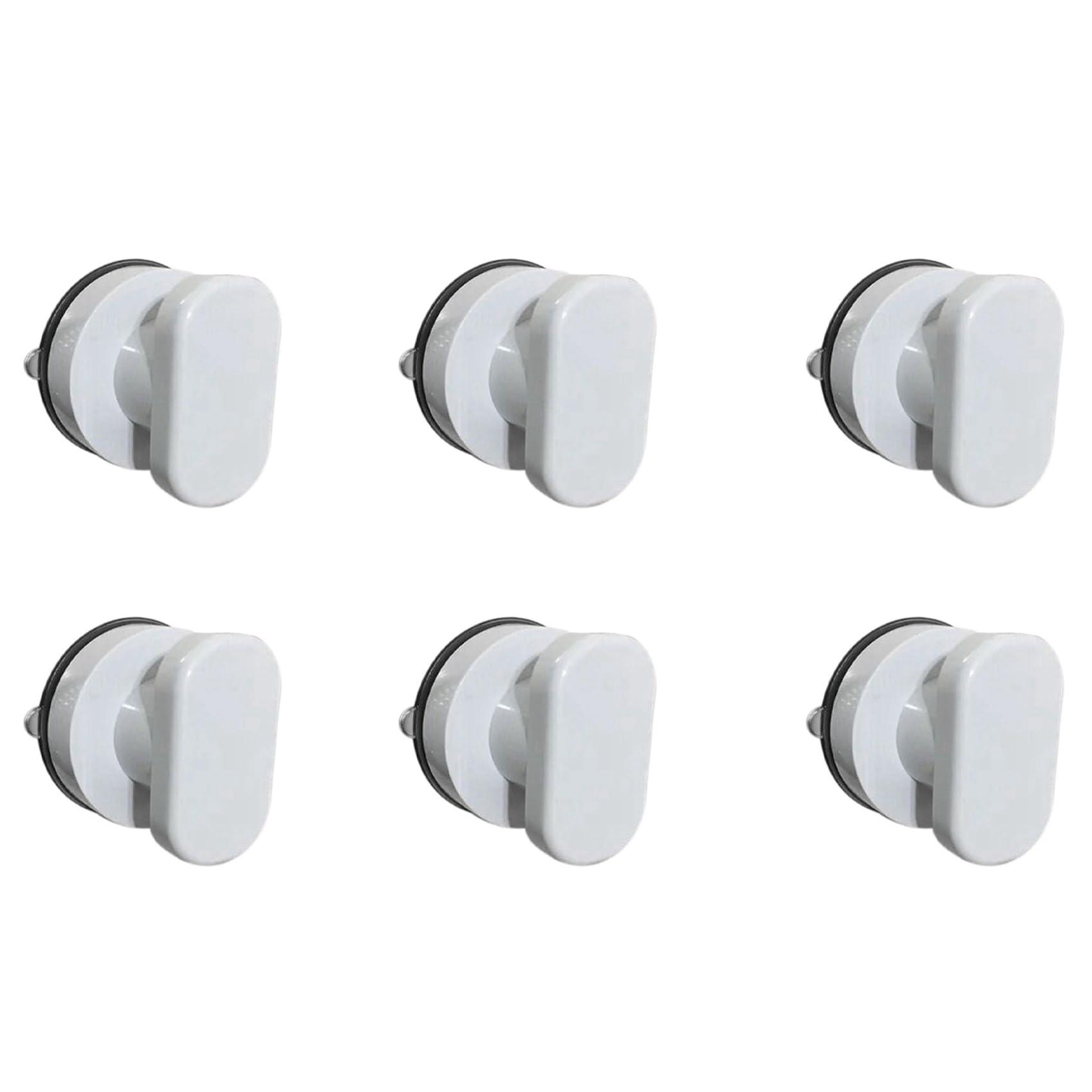 Jnchdghwa White 6X Sucker Handle Door Fridge Drawer Bathroom Suction Cup Wall Mounted Handrail Grip Tub Shower Handle