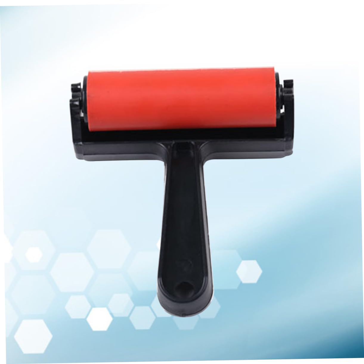 Beatifufu 10cm Painting Roller Glue Roller Ink Roller Stamping with Plastic Frame for Art Projects Red