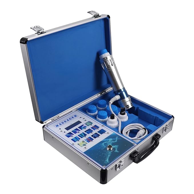 ACUWORLD Shockwave Whole_Body Therapy Machine Massager, 7 Transmitters Effective Physical Shock Wave Anti-Cellulite with Box, Multicolour