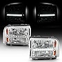 ACANII - For 2005-2007 Ford F250 F350 F450 F550 Superduty Led Headlights Headlamps Pair 2006 Driver + Passenger Side