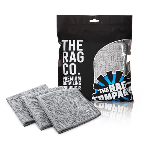 The Rag Company Wrinkle Knit Glass Towel 3-Pack, 16x16in