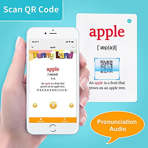 Lilias Fruits Vegetable Food Flash Cards, English Words Learning Pocket Card for Toddlers, Toddler Learning Toys, Learning Supplies for Kindergarten Preschool, 3 Themes Set, (WC003,004,005) - Thumbnail 3
