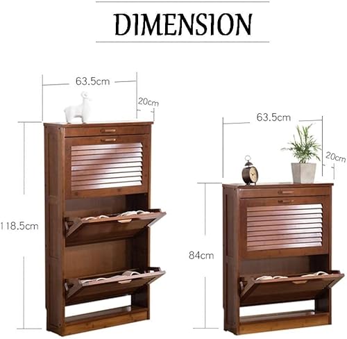 Miniatura 3 de Zapatero organizador de muebles de 2 cajones, gabinete de almacenamiento para pies, unidad organizadora de almacenamiento para el hogar, zapatero