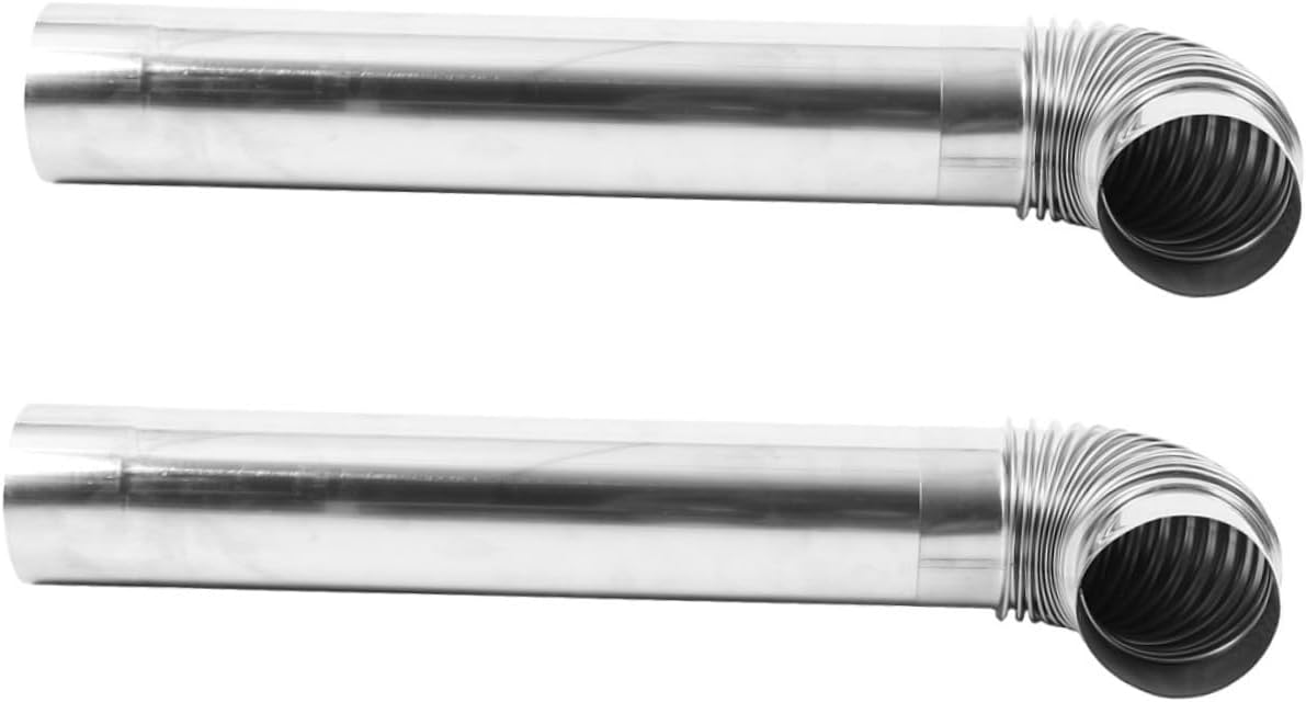 1set Stainless Steel Chimney Flue Extension for Outdoor Stove Vent Pipe Elbow for Burning Camp Stove and Heating