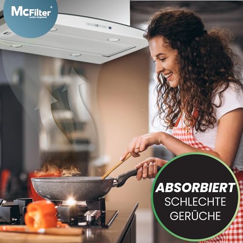 McFilter I 2x Aktivkohlefilter Ø 200mm für Dunstabzugshaube Alternative für AEG/Electrolux 9029793578 EFF62, Franke 112.0016.755, Bosch/Siemens/NEFF 00748732 00748733 DHZ5316, Miele 06532971 DKF14-1