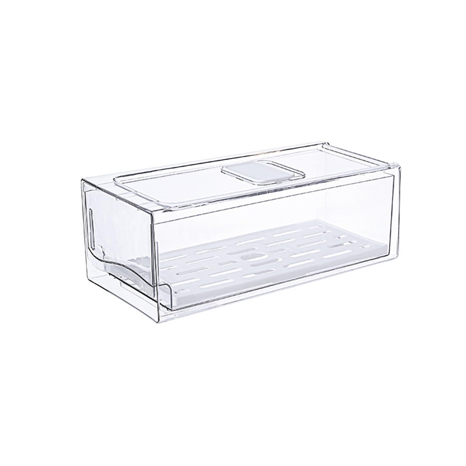 Mllepjdh Practical Sturdy PET Materials Fridge Storage Container with Stackable Designs for Kitchen Space Saving Condiment and Can Storage