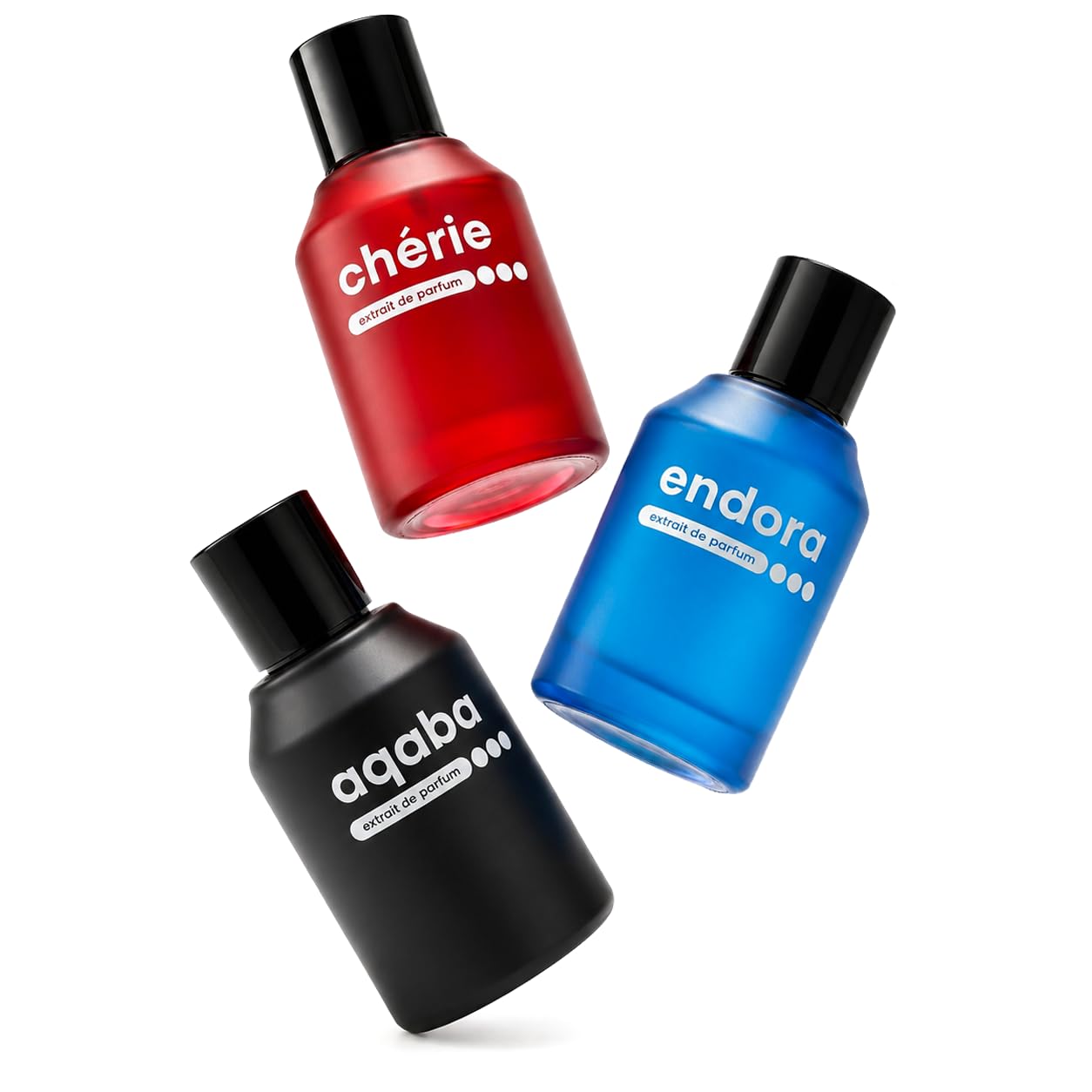 Set - Extrait de Parfum Unisex 3x 50 ml – (35% Duftöl) mit Pheromonen - bis zu 12h lang anhaltender Duft - Made in Germany - Endora - Cherie - Aqaba