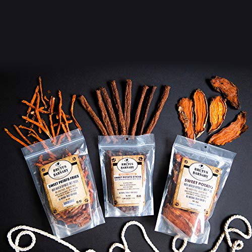 Sweet Potato Slices For Dogs - Single Ingredient Grain Free Dog Treats, Best High Anti-Oxidant Healthy 100% Natural Thick Cut Dried Sweet Potato Dog Treats With No Added Preservatives (14Oz) #TOP5
