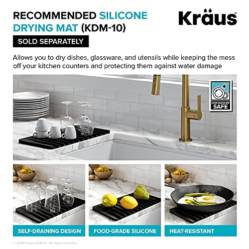 Kraus KGU-55GREY Forteza™ 32 Inch Undermount Single Bowl Granite Kitchen Sink In Grey thumb #1