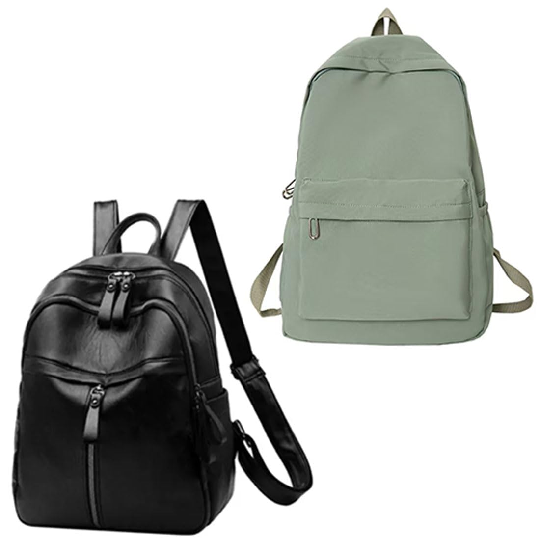 HPLRZXI Two Backpacks for Women Laptop Backpack and Leather Backpack Purse for Women Work Travel Computer Bags, College