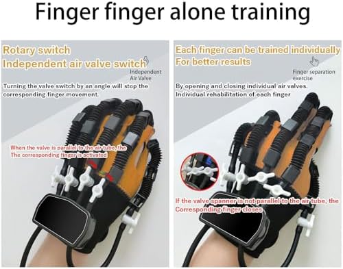 Rehabilitation Robot Gloves for Stroke & Arthritis, Hand Strengthening Device, Hemiplegia Therapy, Relieve Stiffness, Hand Exerciser Aid (Size S, Left Hand)