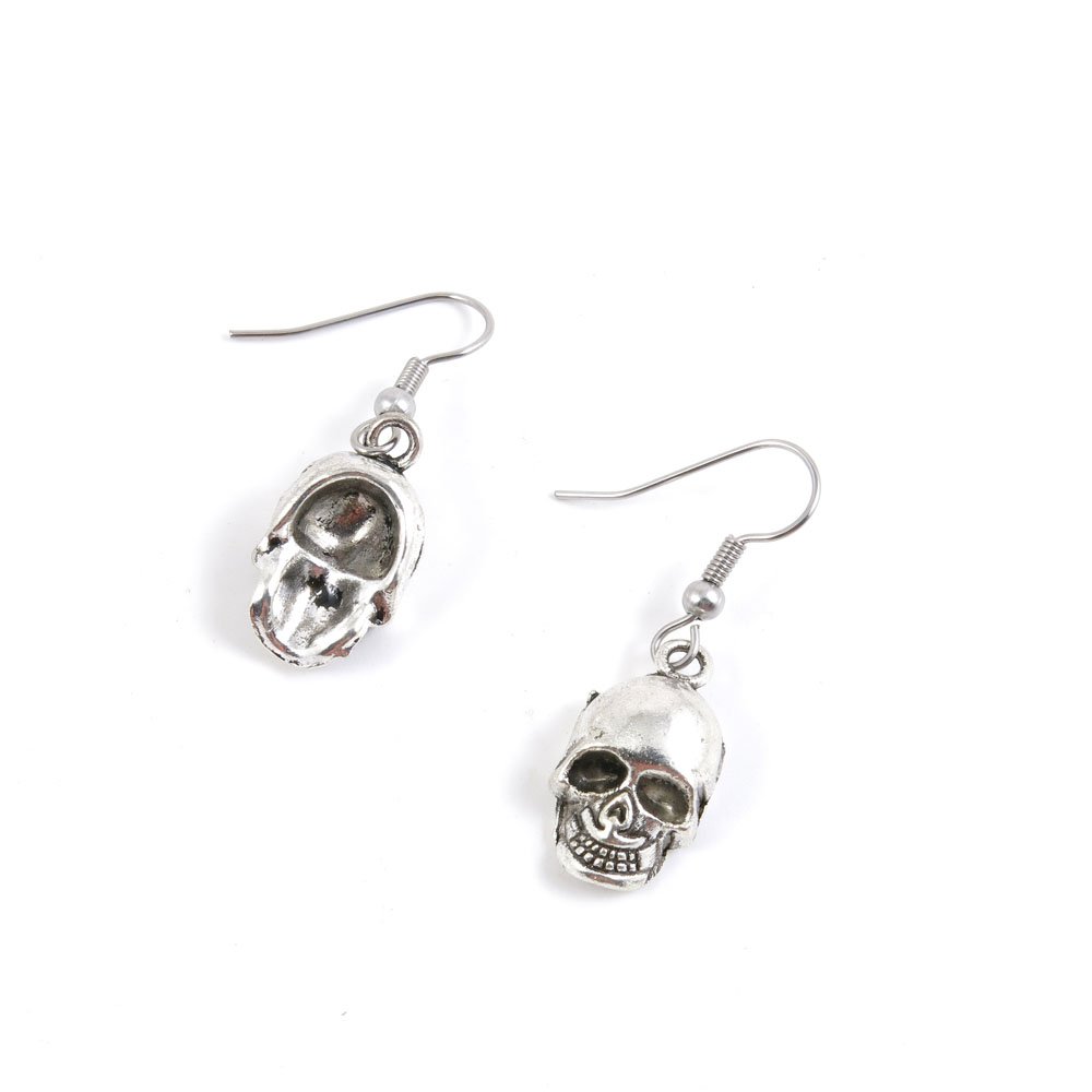 Crochets d'oreilles tête de mort x50 paires pour la création de bijoux gothiques X6MZ4