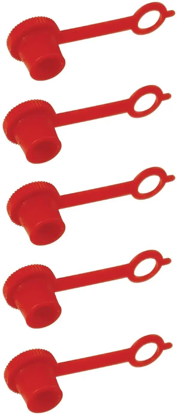 cyclingcolors 5x Grease Nipple Cover Red Cap Protective Caps Grease Gun Nipple Tractor Lawn Mower Car Motorcycle Scooter 6 mm