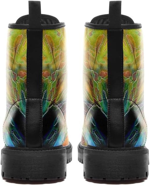 Fashion Ankle Boots For Men Women Floral Mushroom Star Trendy Lace Up Unisex Booties Combat Trendy Street Wear Boots - Image 4